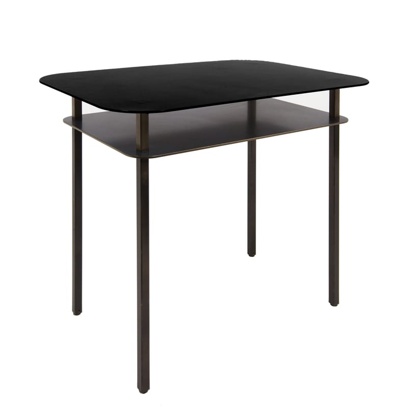 Furniture - Coffee Tables - Kara End table metal black 60 x 44 cm - Maison Sarah Lavoine - Black - Powder coated steel