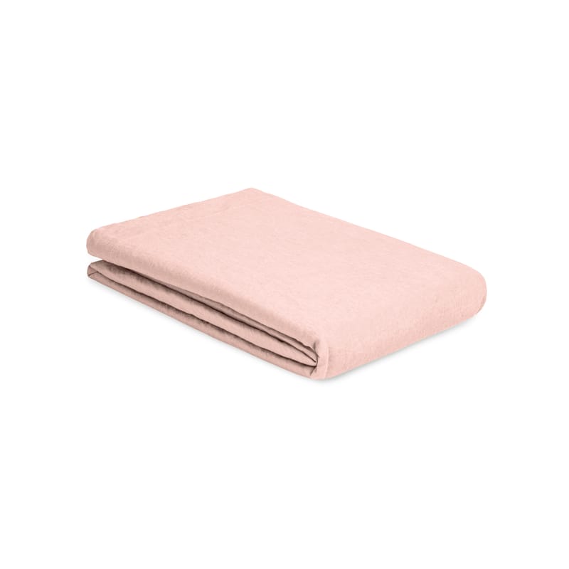 Decoration - Bedding & Bath Towels -  Flat sheet 240 x 310 cm textile pink / 240 x 310 cm - Washed linen - Au Printemps Paris - Pink - washed linen