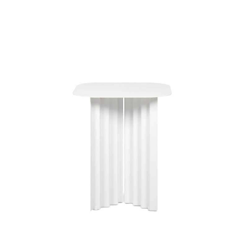 Furniture - Coffee Tables - Plec Small End table metal white / Steel - 37 x 37 x H 45 cm - RS BARCELONA - White - Steel