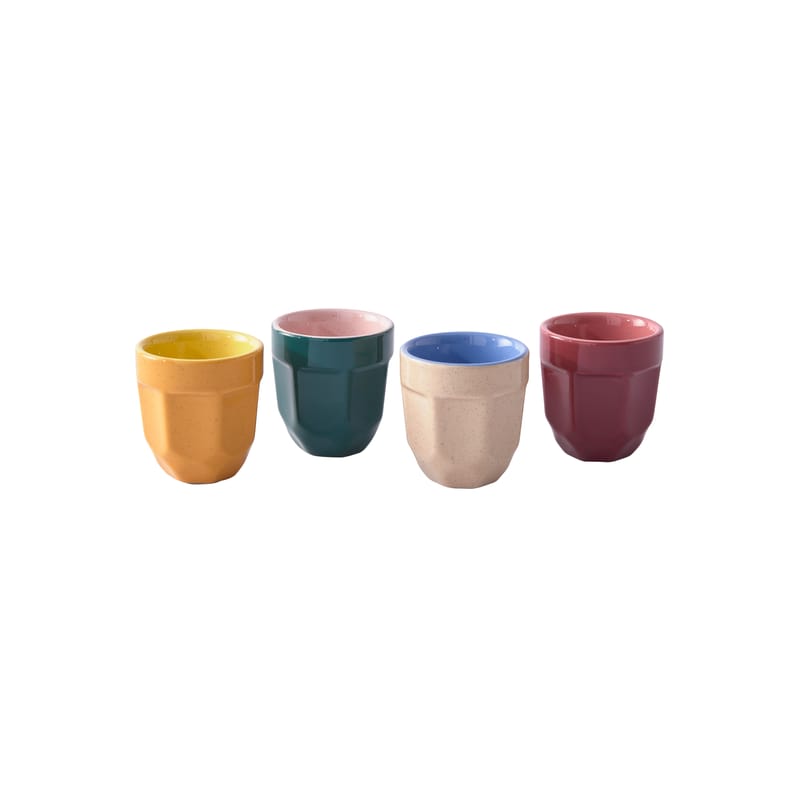 Table et cuisine - Tasses et mugs - Tasse à espresso by La Marzocco céramique multicolore / Set de 4 - 100 ml - Pols Potten - Multicolore - Céramique émaillée