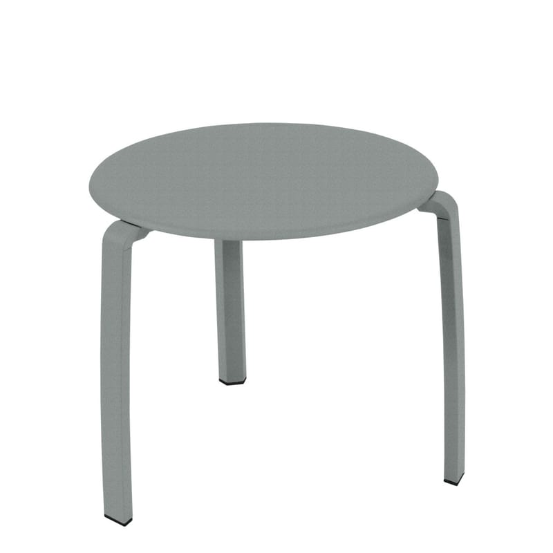 Furniture - Coffee Tables - Alizé End table metal grey / Ø 48 cm - Metal - Fermob - Lapilli grey - Aluminium