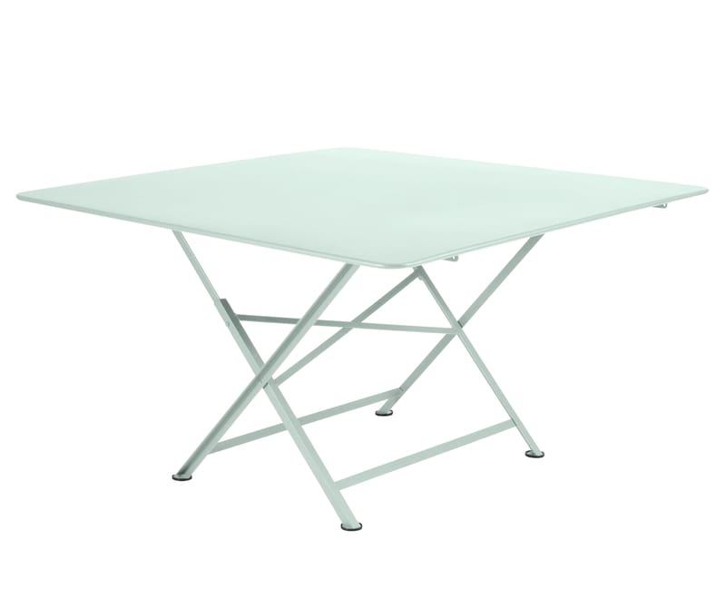 Outdoor - Garden Tables - Cargo Foldable table metal green / 128 x 128 cm - Fermob - Ice Mint - Lacquered steel