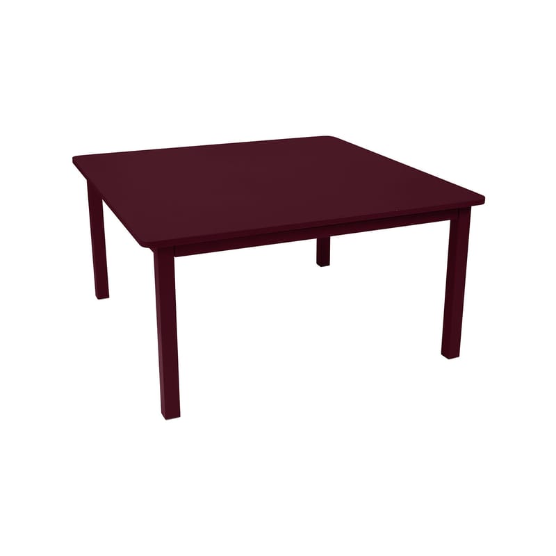 Jardin - Tables de jardin - Table carrée Craft métal violet / 143 x 143 cm - Fermob - Cerise noire - Acier