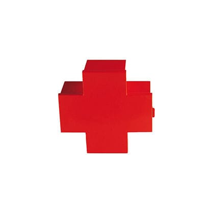 Mobilier - Meubles de rangement - Armoire à pharmacie Cross métal rouge / 43,5 x H 45 cm / Thomas Eriksson, 1992 - Cappellini - Rouge - Métal
