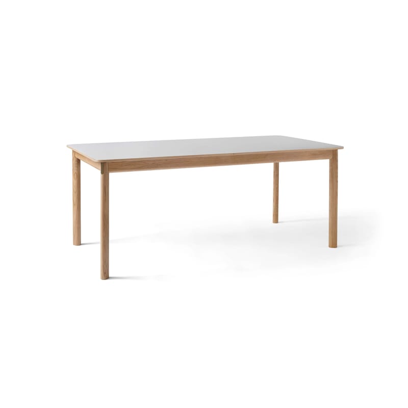 Mobilier - Tables - Table à rallonge Patch HW1 / Stratifié Fenix - L 180 à 280 cm - &tradition - Beige / Chêne blanchi - Chêne blanchi massif, Stratifié mat Fenix NTM®