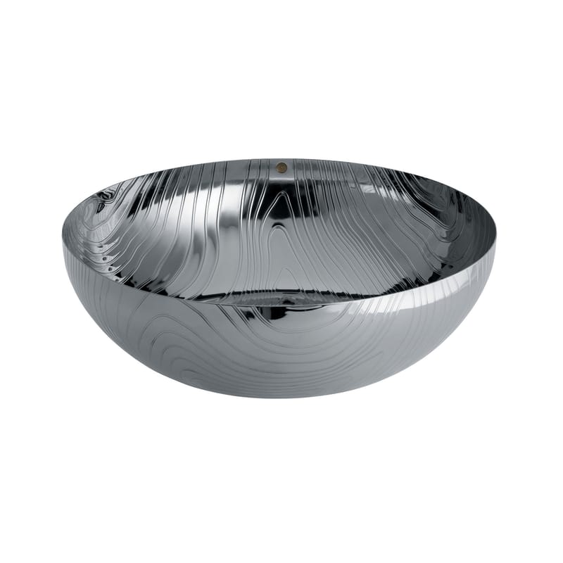 Tableware - Fruit Bowls & Centrepieces - Veneer Bowl metal / Ø 29 cm - Steel with embossed patterns - Alessi - Polished steel - Stainless steel
