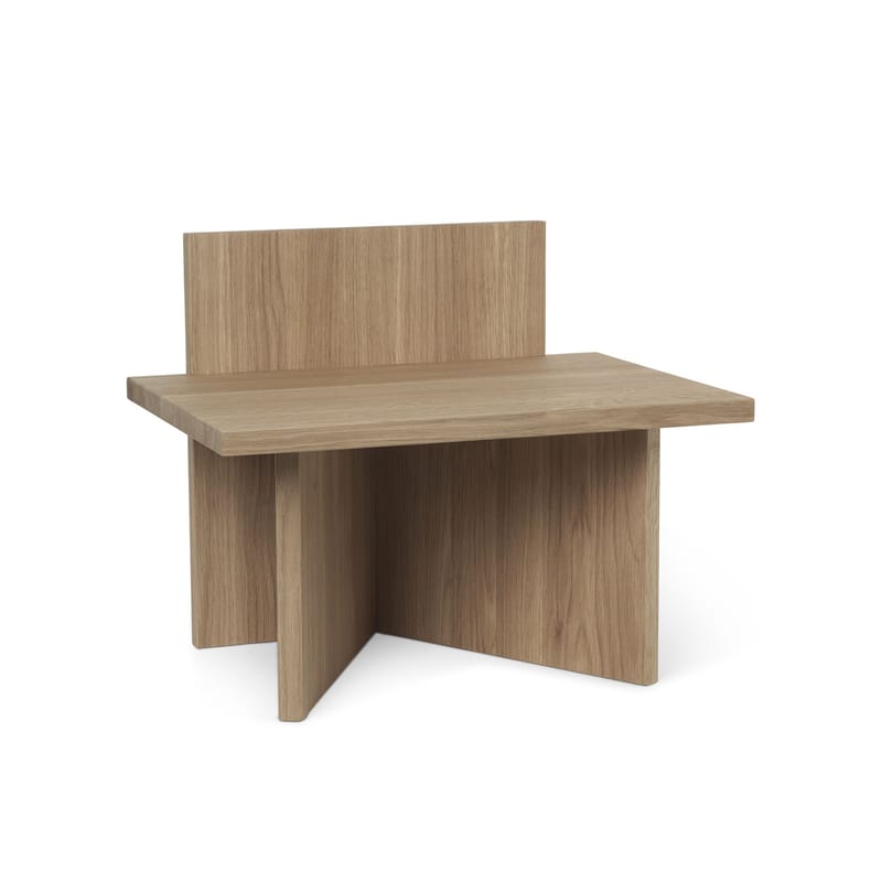 Mobilier - Tables basses - Table d\'appoint Oblique bois naturel / Table d\'appoint - 40 x 29 cm - Ferm Living - Chêne - Chêne massif