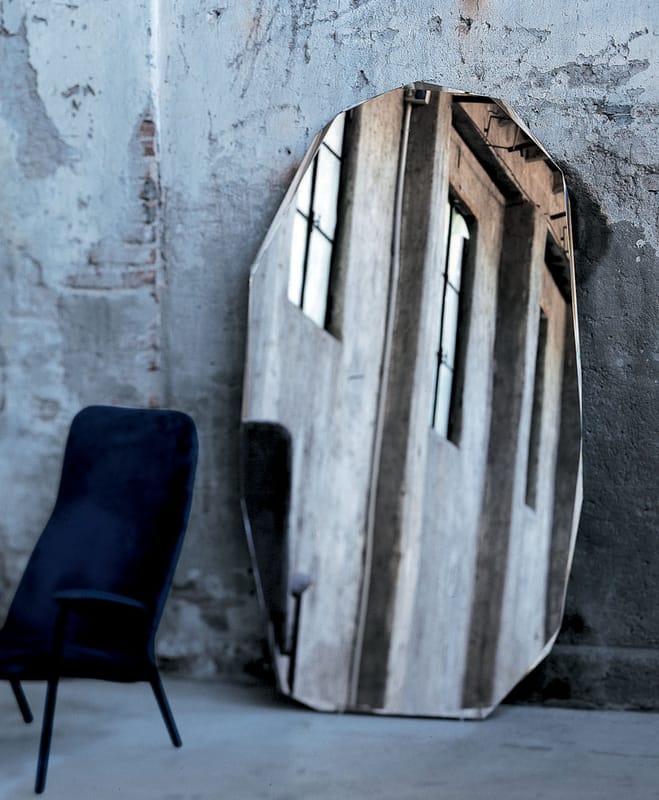 Mobilier - Miroirs - Miroir à poser Kooh-I-Noor / L 116 x H 206 cm - Glas Italia - Miroir - Verre
