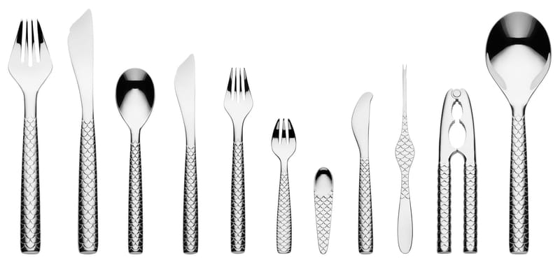 Alessi Colombina Fish Oyster fork - steel