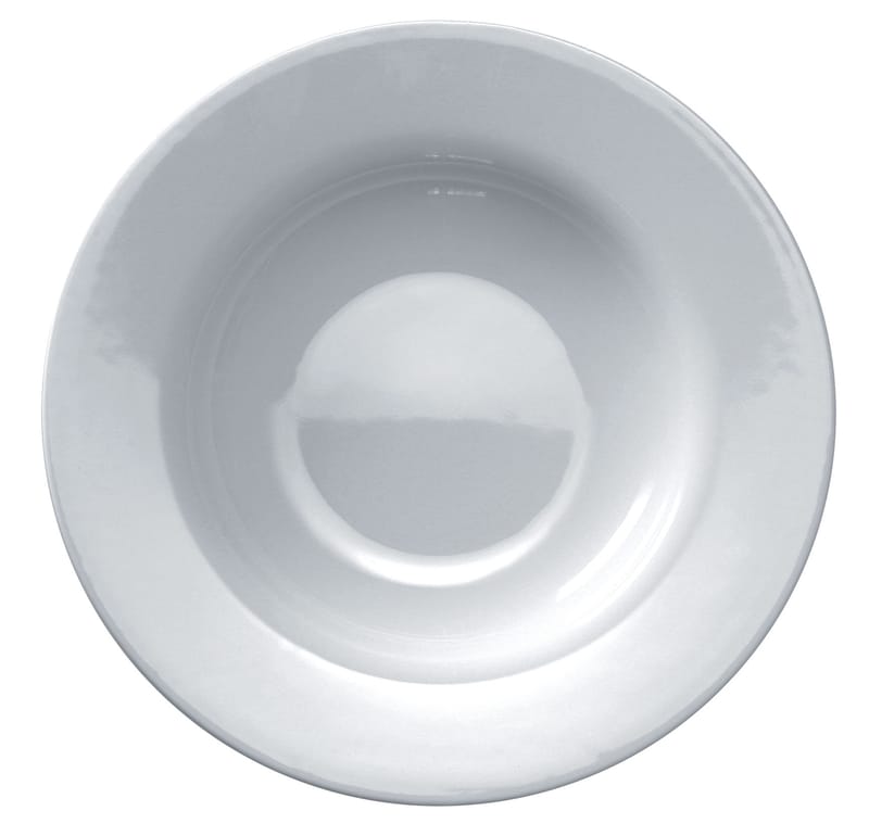 Tableware - Plates - Platebowlcup Soup plate ceramic white - Alessi - White - China