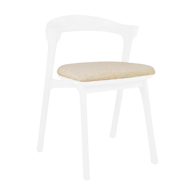 Décoration - Coussins - Coussin d\'assise Outdoor tissu beige / Pour chaise de jardin Bok - Ethnicraft - Naturel - Mousse, Tissu d\'extérieur
