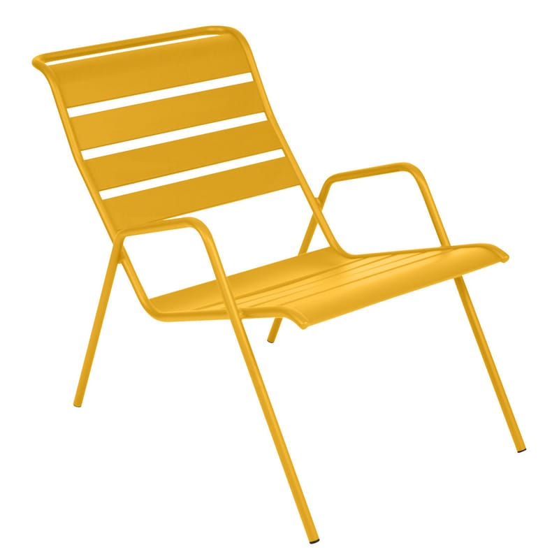Yellow metal garden shop chairs