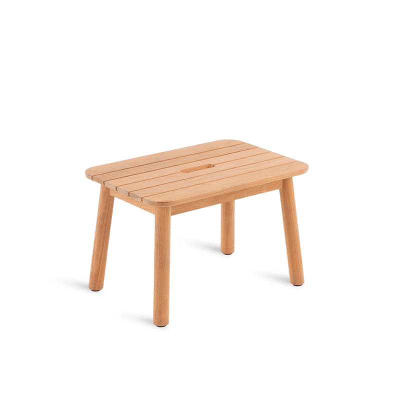 Furniture - Coffee Tables - Pevero Coffee table natural wood / 37 x 54 cm - Teak - Unopiu - Teak - Teak