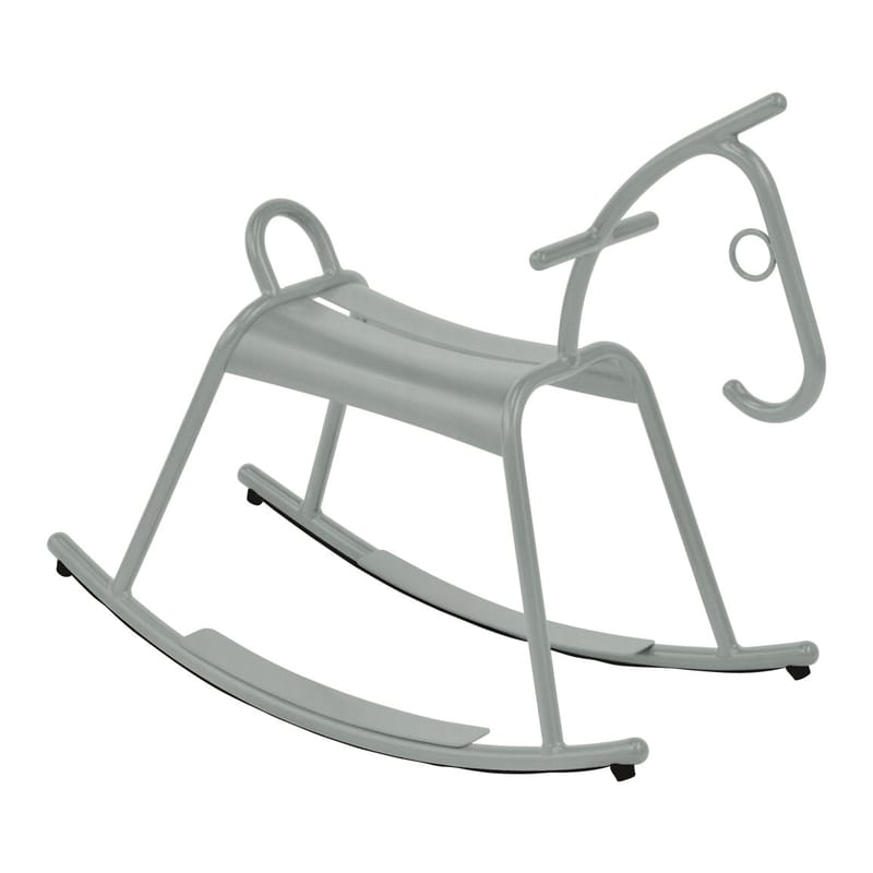 Furniture - Kids Furniture - Adada Rocking horse metal grey / Indoors - Outdoors - Fermob - Lapilli grey - Aluminium