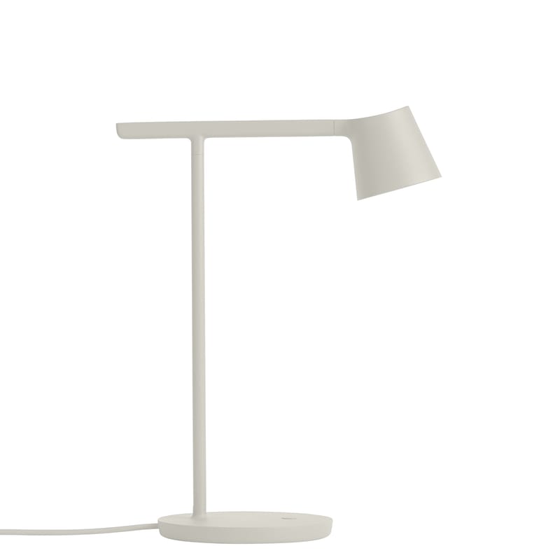 Lighting - Table Lamps - Tip LED Table lamp metal grey / Metal - Adjustable - Muuto - Light grey - Aluminium