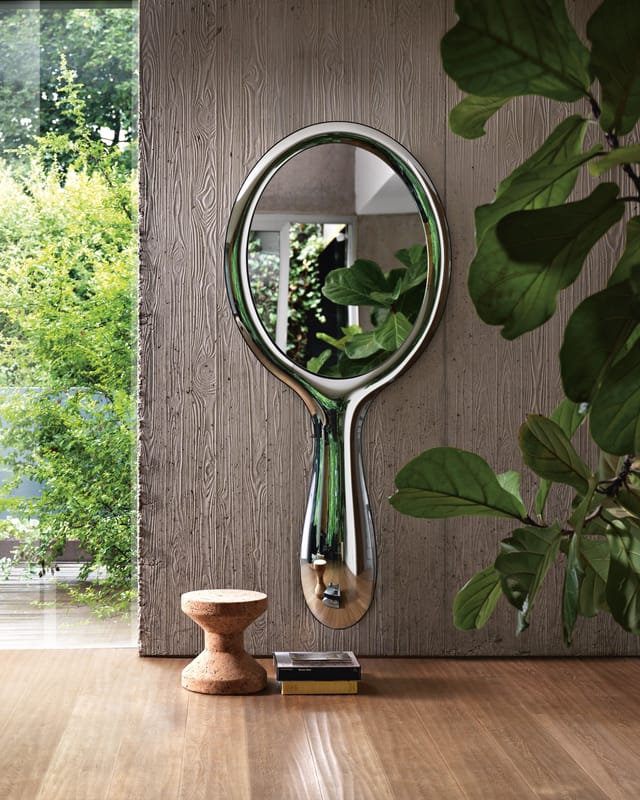 Miroir mural en bois recyclé Alsek – Livom