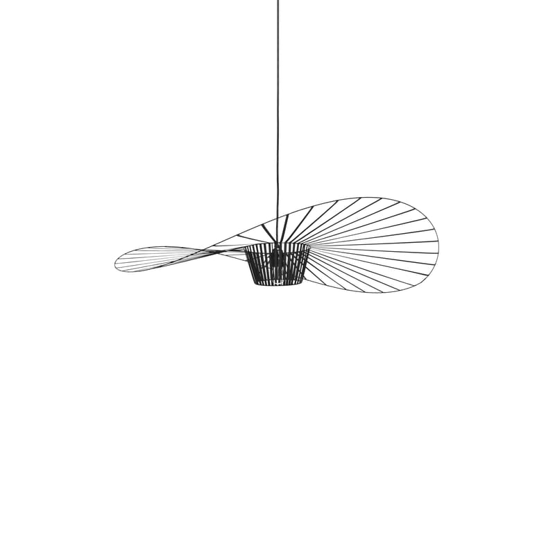 Lighting - Pendant Lighting - Vertigo Pendant plastic material black Small / Ø 110 cm - Petite Friture - Black - Fibreglass, Polyurethane