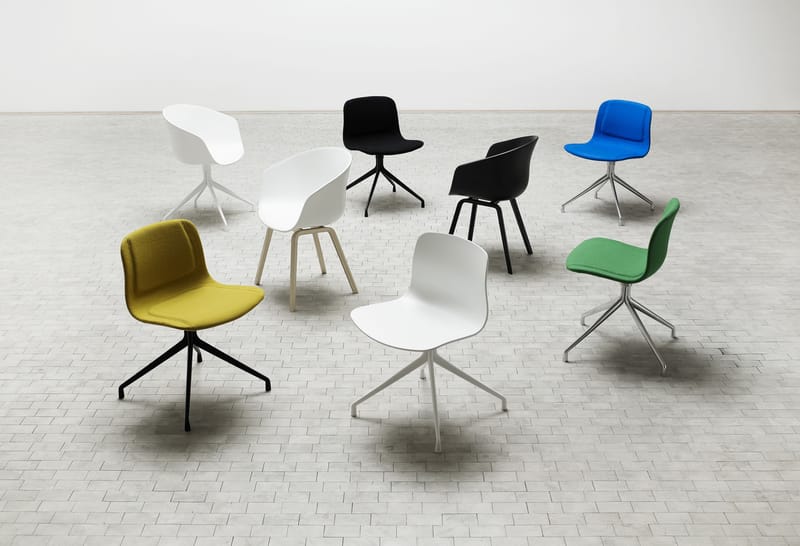 Scopri Sedia About a chair -4 piedi - Girevole, Bianco di Hay, Made In  Design Italia