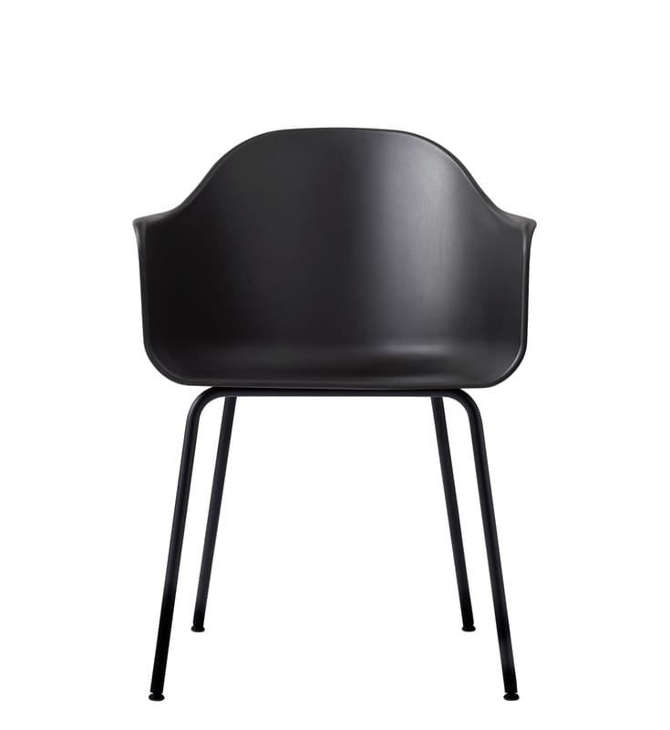 Möbel - Stühle  - Sessel Harbour plastikmaterial schwarz / Polykarbonat - Füße Stahl - Audo Copenhagen - Schwarz - bemalter Stahl, Polykarbonat