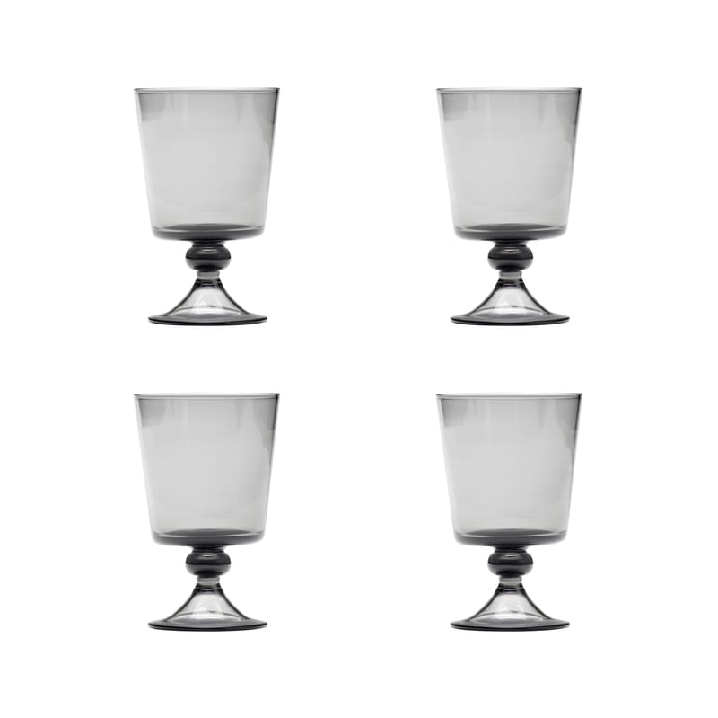 Tableware - Wine Glasses & Glassware - La Mère Red wine glass glass grey / Set of 4 - Serax - Grey - Glass