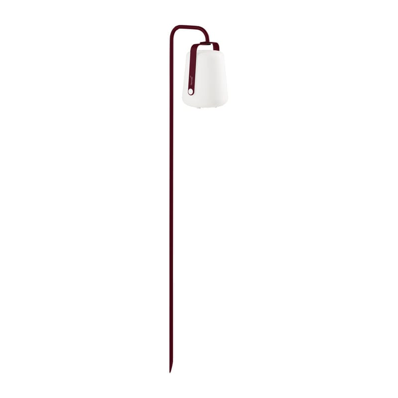Lighting - Outdoor Lighting -  Accessory metal red to plant in the ground for Balad lamps / H 159 cm - Fermob - Black cherry - Painted steel