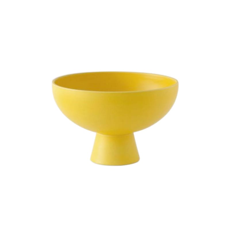 Table et cuisine - Saladiers, coupes et bols - Coupe Strøm Small céramique jaune / Ø 15 cm - Fait main - raawii - Jaune Freesia - Céramique