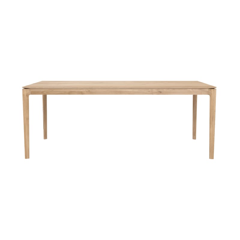Furniture - Dining Tables - Bok Rectangular table natural wood / Solid oak 200 x 95 cm / 8 people - Ethnicraft - 200 x 95 cm / Oak - Oiled solid oak