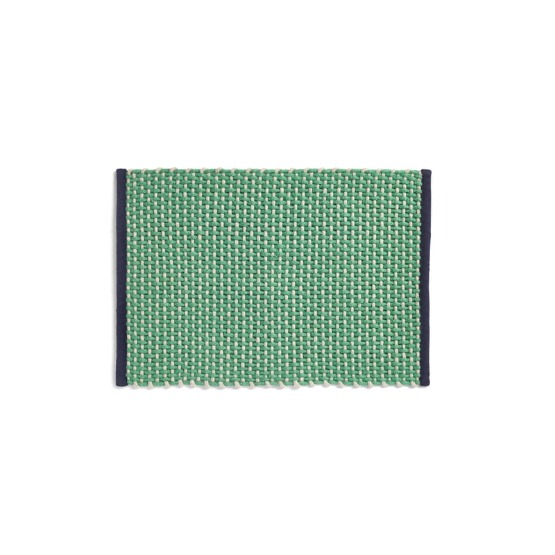 Decoration - Rugs -  Rug textile green / Jute & wool - 50 x 70 cm - Hay - Green - Hessian, Wool
