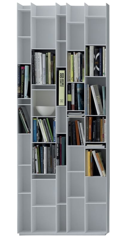 Furniture - Bookcases & Bookshelves - Random Bookcase wood white - MDF Italia - Lacquered white - Lacquered wood fibre