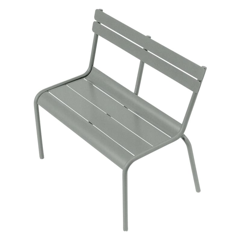 Furniture - Kids Furniture - Luxembourg Kid Children\'s bench metal grey / Aluminium - Fermob - Lapilli grey - Lacquered aluminium