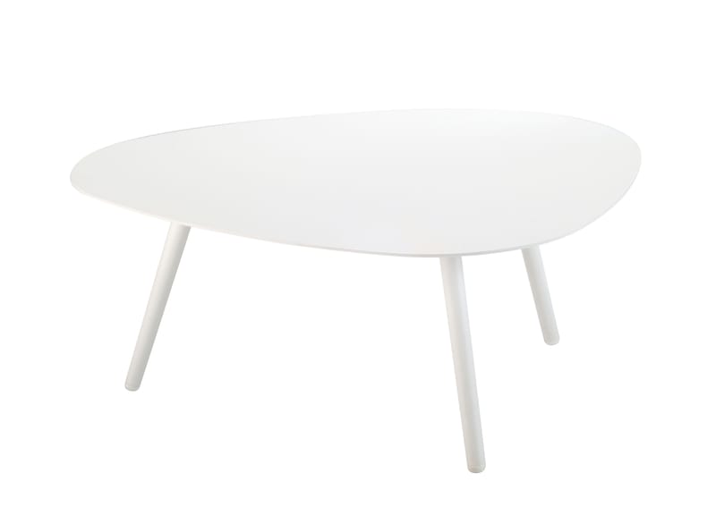 Furniture - Coffee Tables - Vanity Coffee table metal white 86 x 71 cm / Aluminium - Vlaemynck - White - Lacquered aluminium
