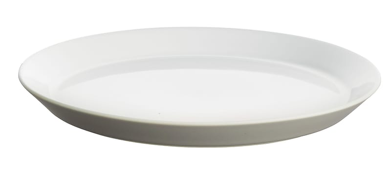 Table et cuisine - Assiettes - Assiette Tonale   / Ø 26,5 cm - Alessi - Gris clair / intérieur blanc - Céramique Stoneware