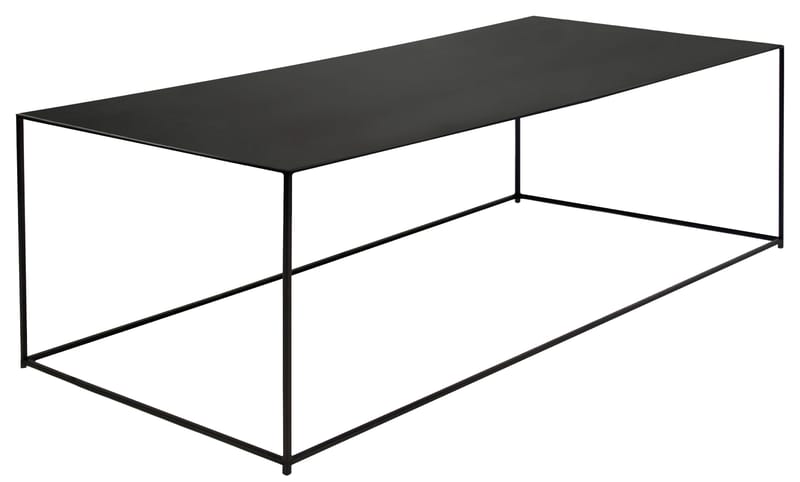 Furniture - Coffee Tables - Slim Irony Coffee table metal black / 124 x 62 x H 34 cm - Zeus - Phosphated black top / Copper black base - Steel