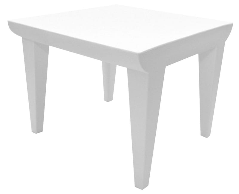 Mobilier - Tables basses - Table basse Bubble Club / 51 x 51 cm - Kartell - Blanc zinc - Polyéthylène