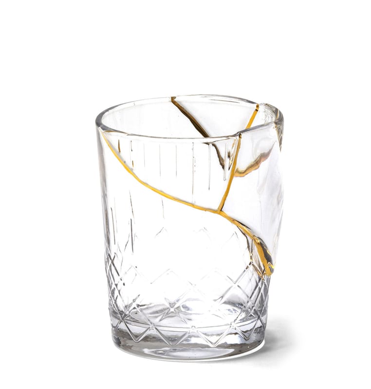 Bicchiere Kintsugi n°1 di Seletti - trasparente oro