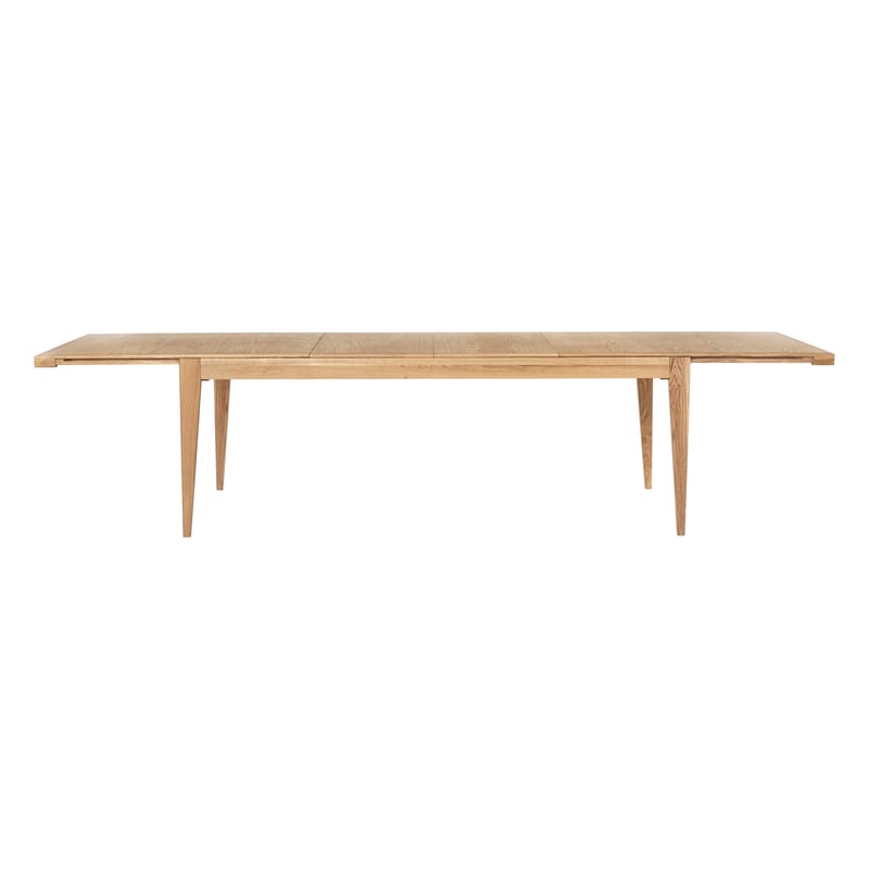 Furniture - Dining Tables - S-table Extending table natural wood / 1951 reissue - / 220 to 320 cm - 6 to 10 people - Gubi - Oak - Oak plywood, Solid oak