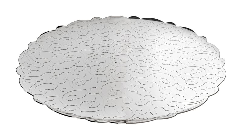 Tavola - Vassoi e piatti da portata - Piano/vassoio Dressed metallo Ø 35 cm - Alessi - Acciaio lucido - Acciaio inossidabile