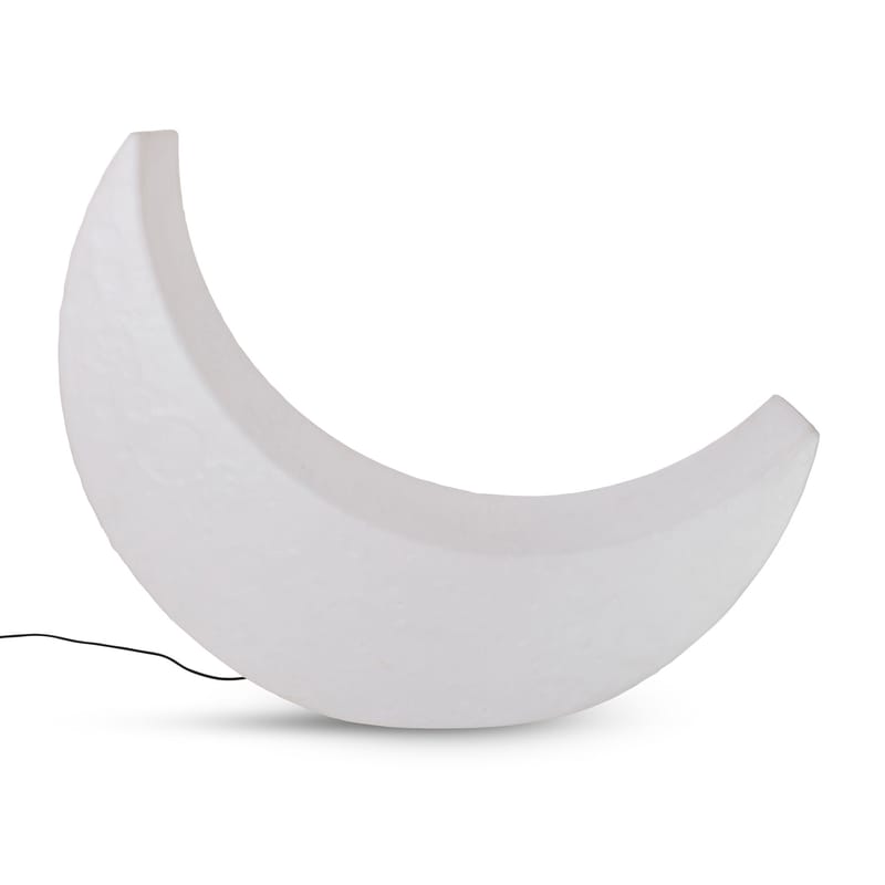 Lighting - Floor lamps - My Moon Outdoor floor lamp plastic material white / Luminous rocking chair - L 152 cm / Indoor-outdoor - Seletti - White - Polythene
