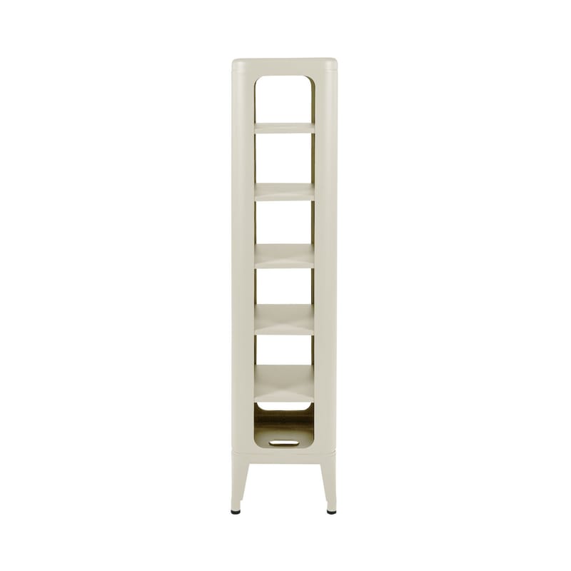 Furniture - Bookcases & Bookshelves - MT 1335 Storage unit metal white / L 31 x H 133,5 cm - Tolix - Ivoire (mat fine texture) - Lacquered steel