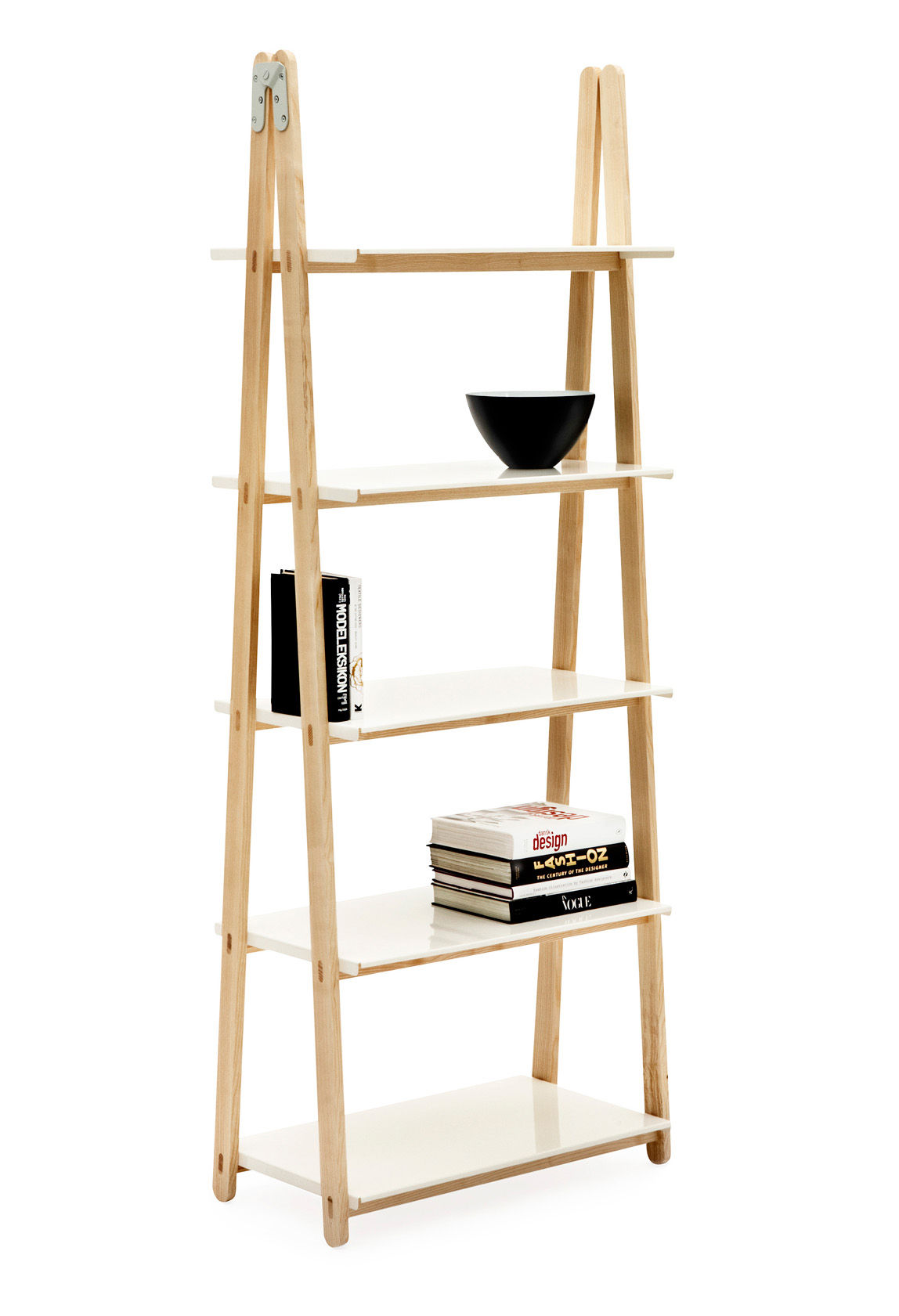 One Step Up Shelf - Bookcase Wood / White by Normann ...