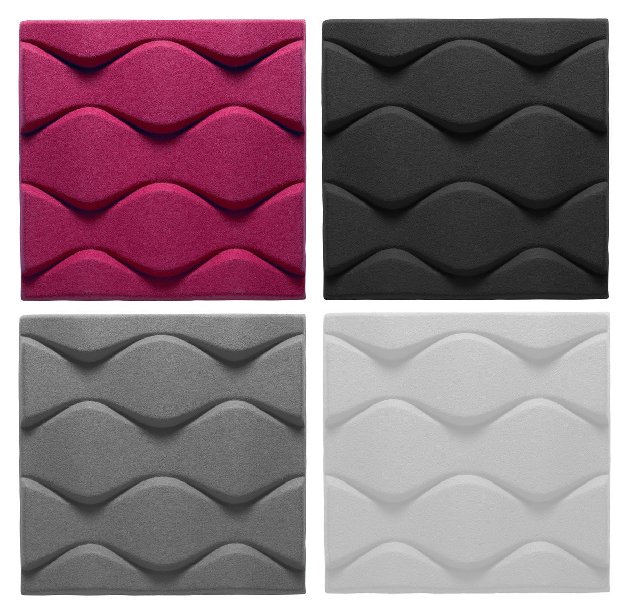 Soundwave Flo Acoustic wall panel Pink by Offecct | Made In Design UK