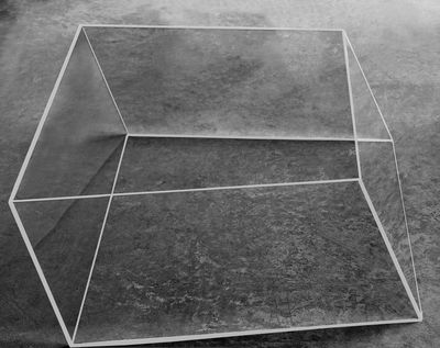 Furniture - Coffee Tables - Wireframe Coffee table - 75 x 87 cm by Glas Italia - Transparent - white edges - Tempered glass