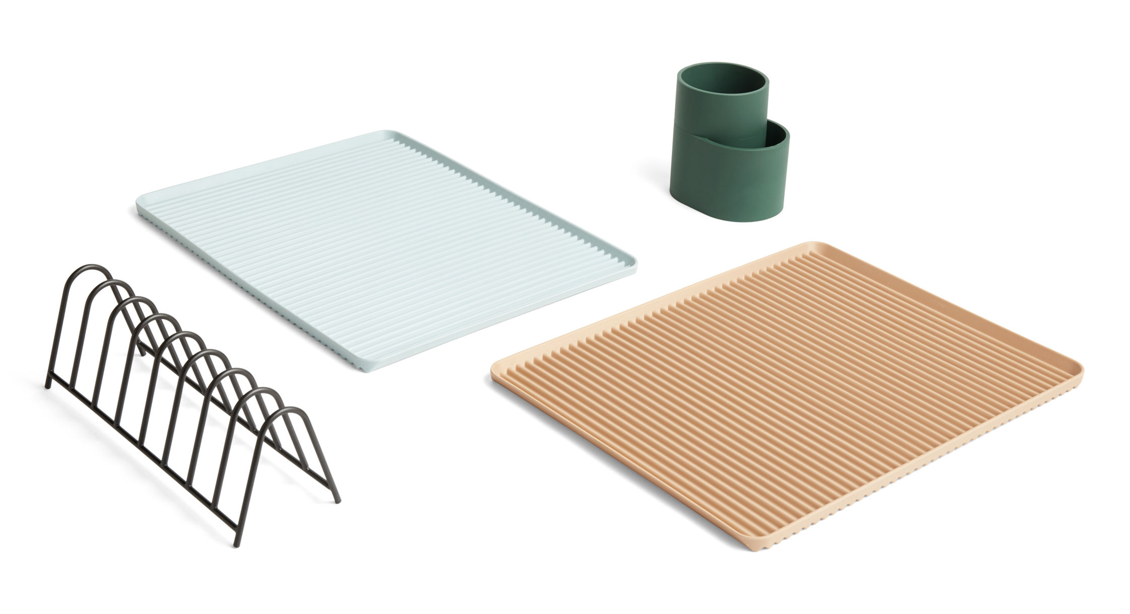 Scolapiatti Compatto Con Gancio - 39x23x8 Cm, Nero, Vassoio Antigoccia, Portaposate Separato - Foto 9