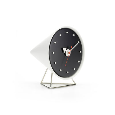 Vitra - Horloge à poser Nelson Clock en Plastique, Polyuréthane - Couleur Blanc - 14.6 x 22.89 x 16.