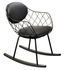 Pina Rocking chair - Leather / Metal & wood legs by Magis