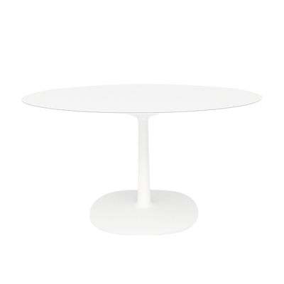 Kartell - Table ronde Multiplo en Céramique, Aluminium verni - Couleur Blanc - 119.02 x 119.02 x 74 