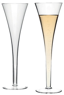 Tavola - Bicchieri  - Coppa di champagne Nizza / Set da 2 - Leonardo - Trasparente - Vetro
