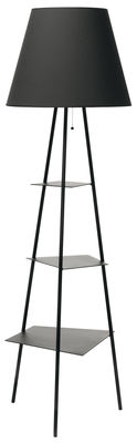 Lighting - Floor lamps - Tri.Be.Ca Floor lamp - / USB included - H 170 cm by Mogg - Black - Cotton, Metal