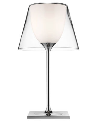 Luminaire - Lampes de table - Lampe de table K tribe T1 Glass H 56 cm - Version verre - Flos - Transparent - Métal chromé, Polycarbonate, Verre