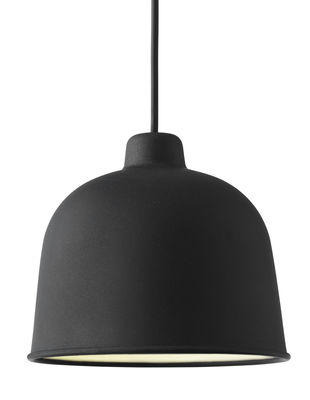 Lighting - Pendant Lighting - Grain Pendant - Ø 21 cm by Muuto - Black - Composite material